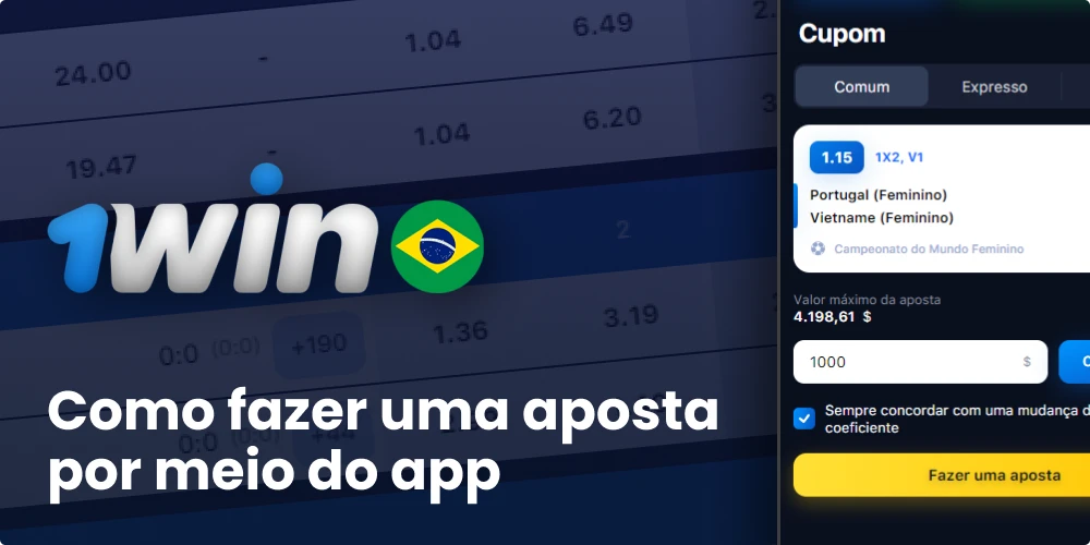 Сomo apostar através da app 1win Brasil