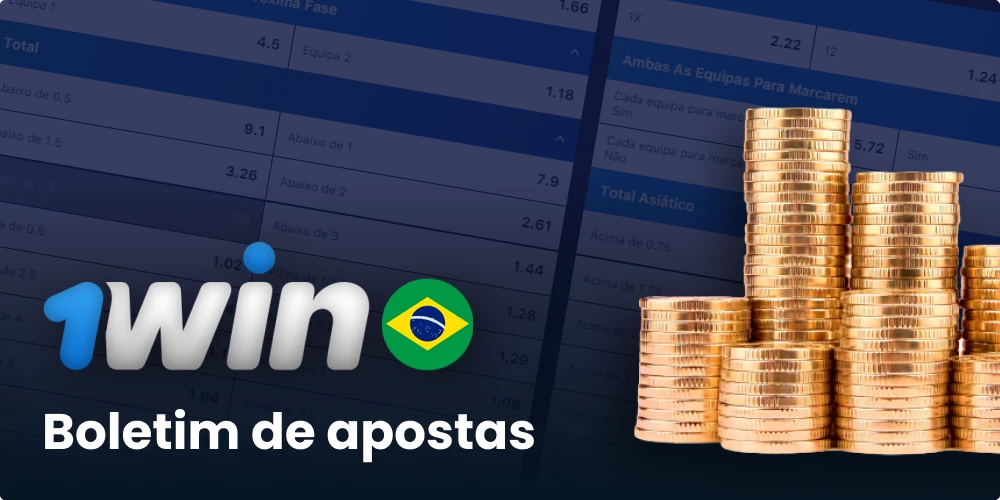 Tipos de apostas no site 1win Brasil