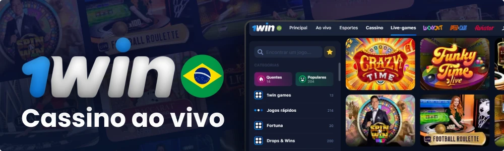 Casino ao vivo no 1win Brasil