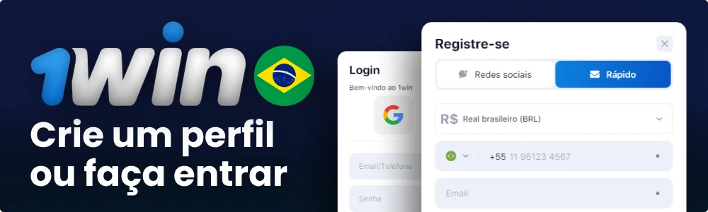 Crie um perfil no site da 1win ou faça login em sua conta