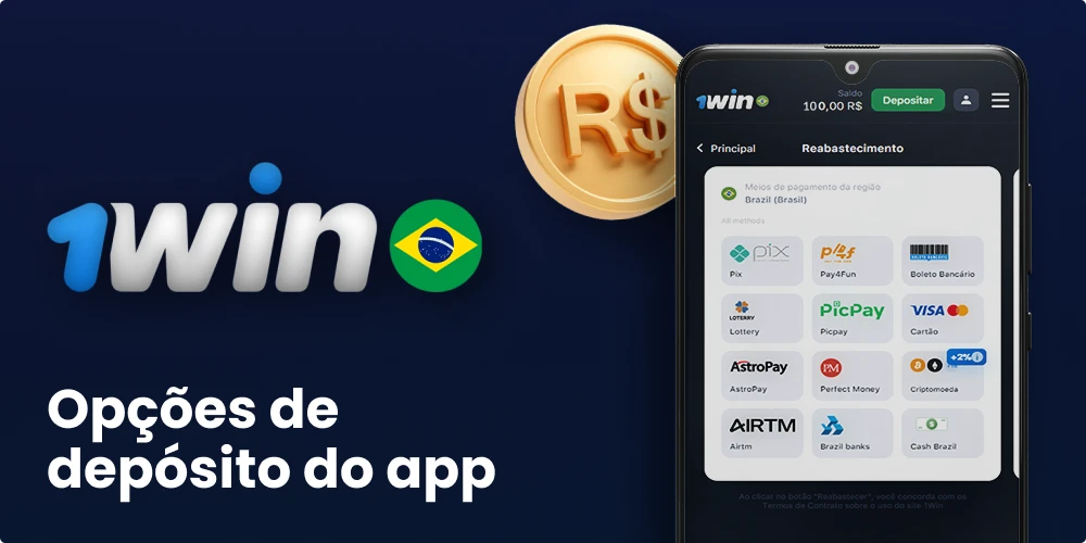 Métodos de pagamento na 1win Brasil