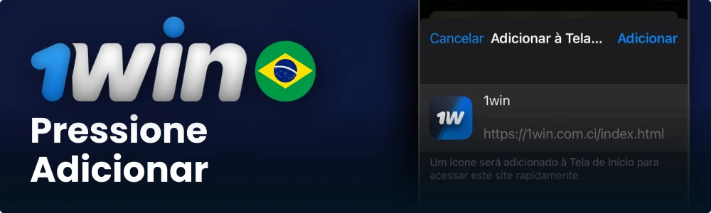 Pressione Adicionar