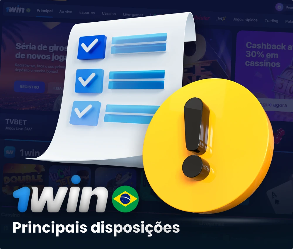 1win Brasil Principais disposições